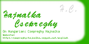 hajnalka csepreghy business card
